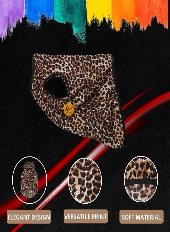 Sage Square Funky Soft Material Dog T-Shirt | Cool/Funky Print Pet | Soft Light Weight | Comfortable & Breathable Dog Clothing | Trendy Vest Outfit (XLarge - 26 inch) (Cheetah Print) - Image 3